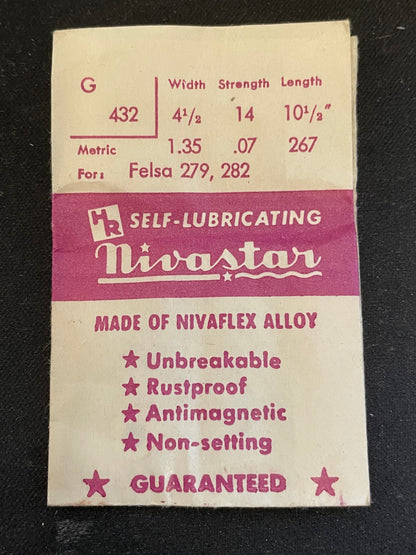 HR Nivastar Mainspring G432 for Felsa caliber 279, 282 - Alloy