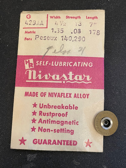 HR Nivastar Mainspring G429AA for Peseux 140, 290 - Alloy