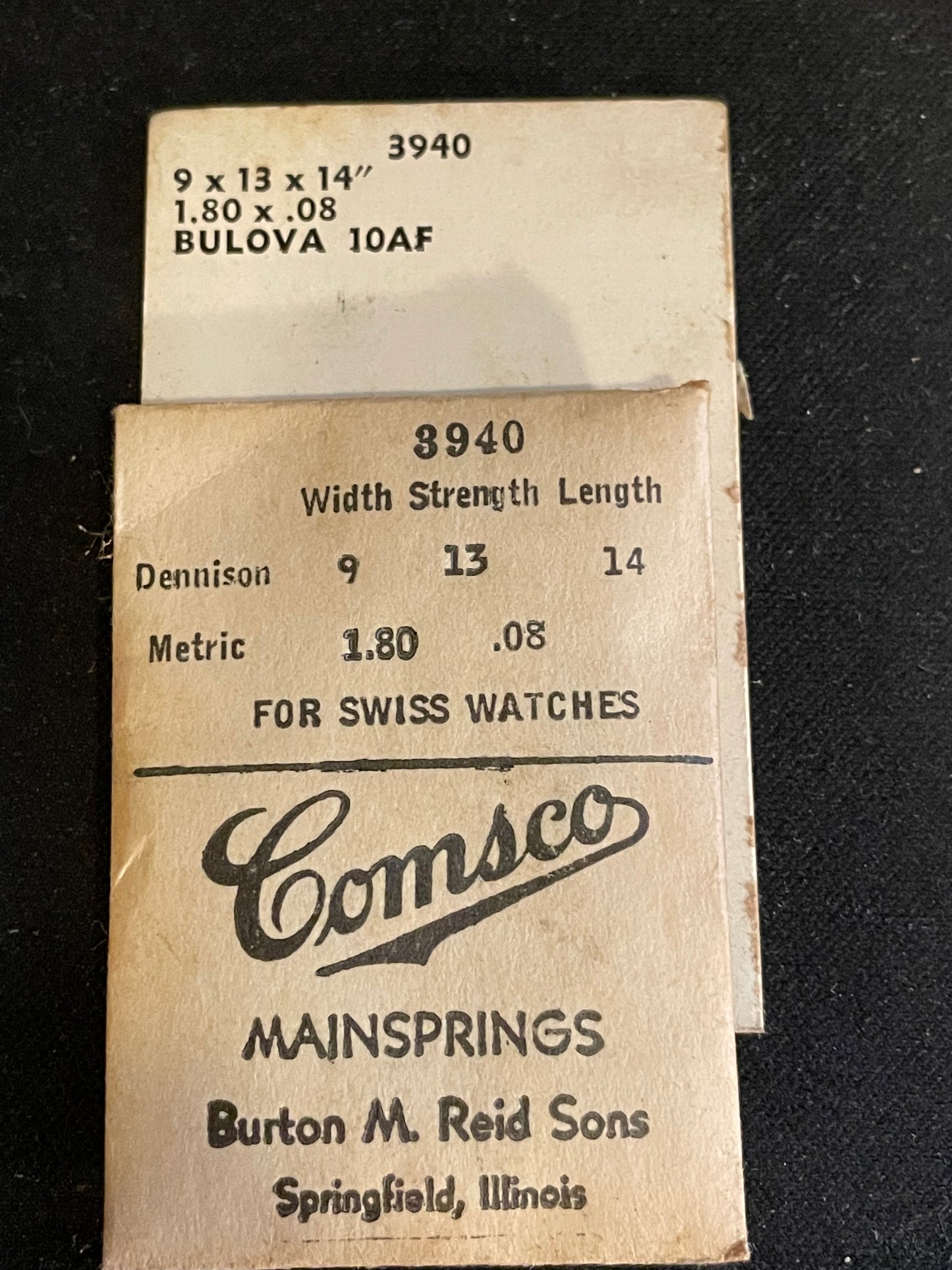 Comsco Mainspring #3940 for Bulova caliber 10AF - Steel