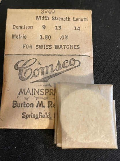 Comsco Mainspring #3940 for Bulova caliber 10AF - Steel