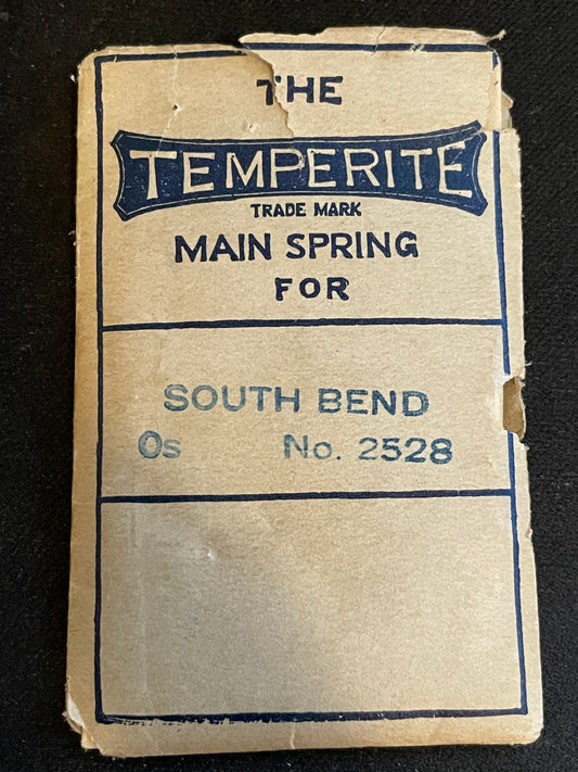 TEMPERITE Mainspring for South Bend 0s No. 2528 - Steel