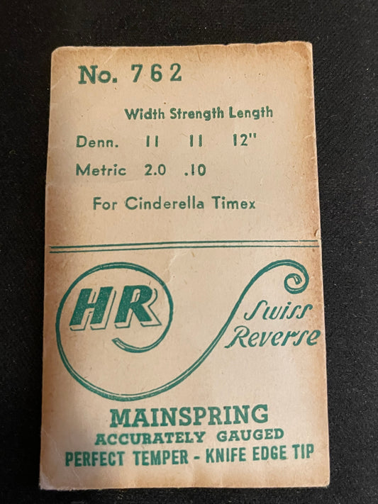 HR Mainspring No. 762 for Cinderella Timex - Steel