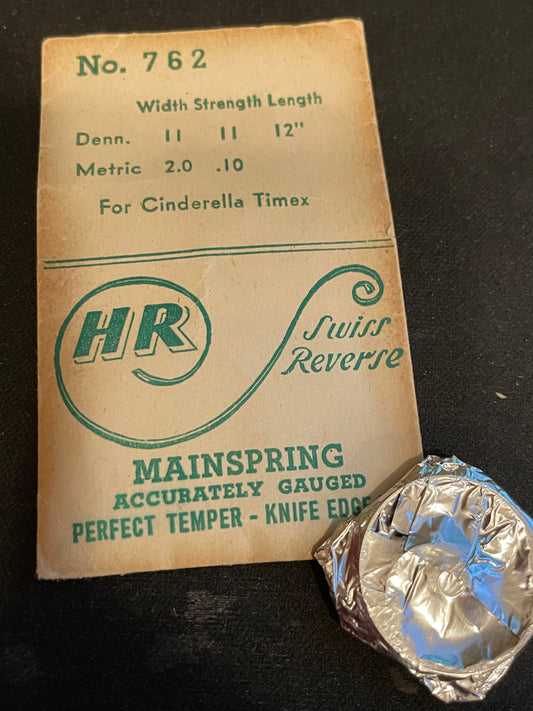 HR Mainspring No. 762 for Cinderella Timex - Steel