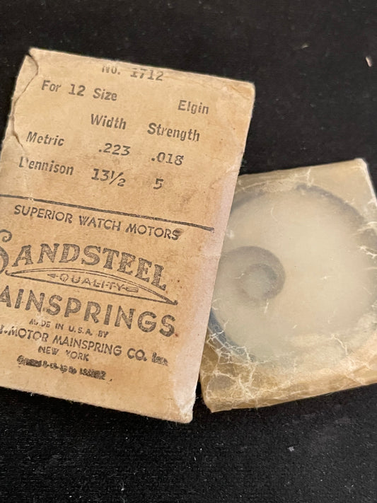 Sandsteel Mainspring for Elgin 12s No. 1712 - Steel