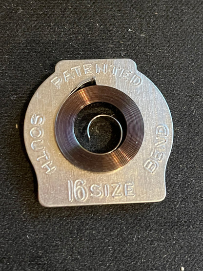 South Bend Factory Mainspring for 16s No. 27528 - Steel