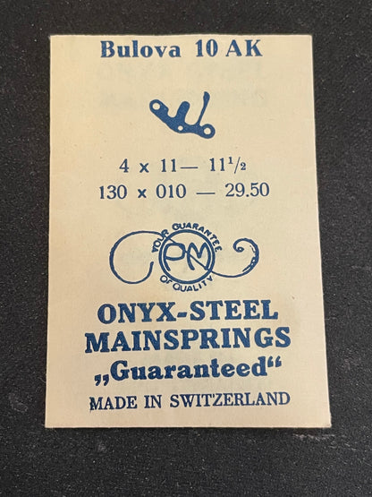 PM Mainspring for Bulova caliber 10AK movements - Steel