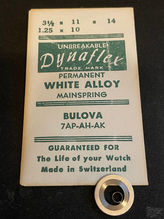 Dynaflex Unbreakable Mainspring for Bulova 7AH, 7AK, 7AP - Alloy