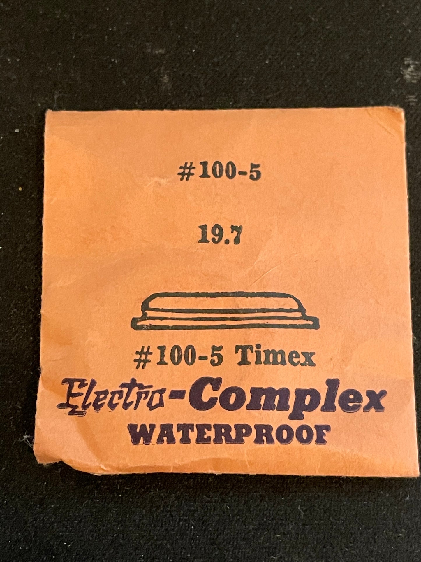 Electro-Seal #100-5 Wrist Watch Crystal 19.7mm for Timex - New