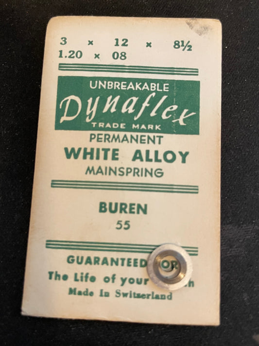 Dynaflex Unbreakable Mainspring for Buren caliber 55 - Alloy