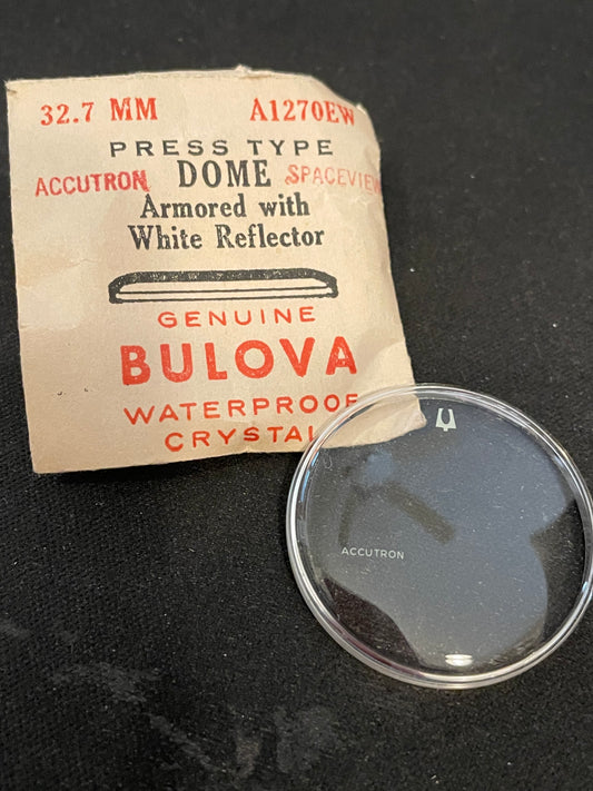 Bulova Factory Wrist Watch Crystal 32.7mm for Accutron Spaceview - New