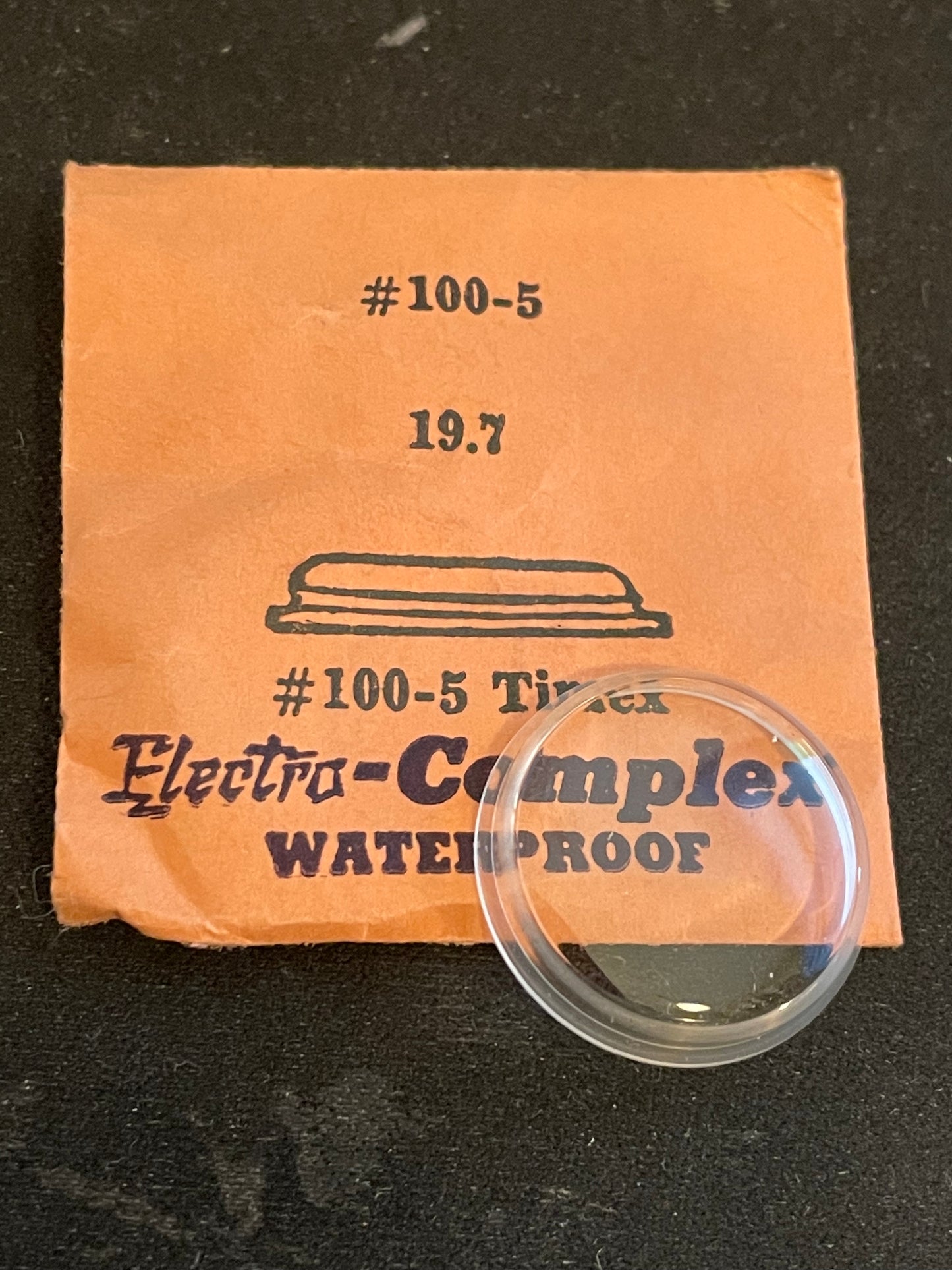 Electro-Seal #100-5 Wrist Watch Crystal 19.7mm for Timex - New