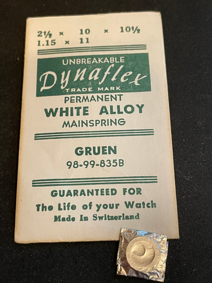 Dynaflex Unbreakable Mainspring for Gruen 98, 99, 835B - Alloy