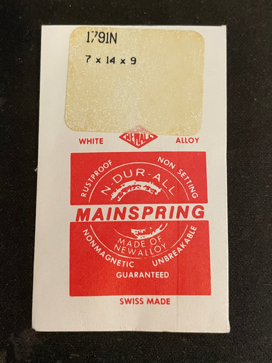 NEWALL Mainspring #1791N for Bulova  7ADC, 7ALC, 7AMC, 7ASC, 7AWC, 7BSC, 7BUC, 7WMC, 7WSC - Alloy