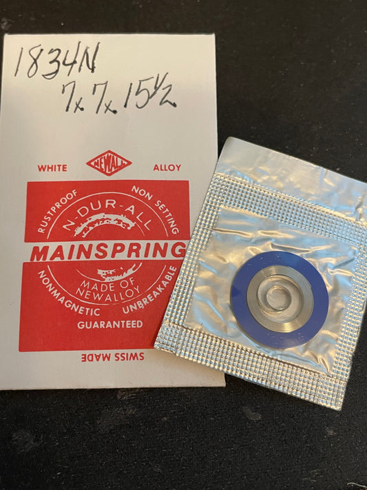 NEWALL Mainspring #1834N for Minerva 15, 16, 17, 44, 51 - Alloy