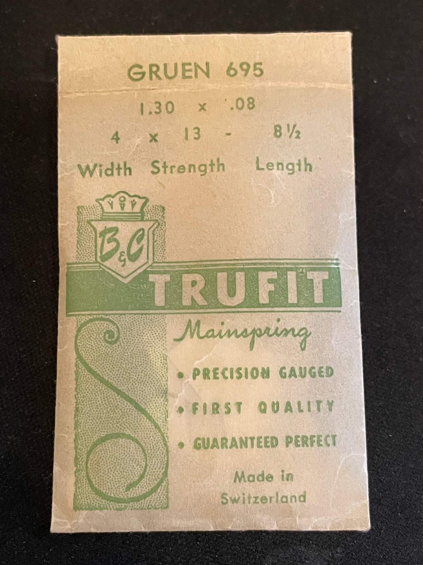 TRUFIT Mainspring for Gruen caliber 695 - Steel