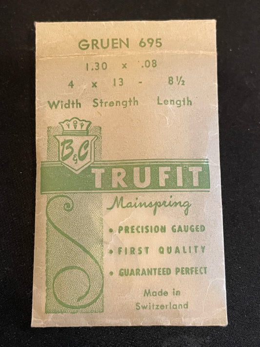 TRUFIT Mainspring for Gruen caliber 695 - Steel
