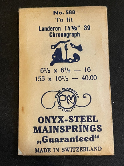 PM Mainspring #588 for Landeron caliber 39 Chronograph - Steel