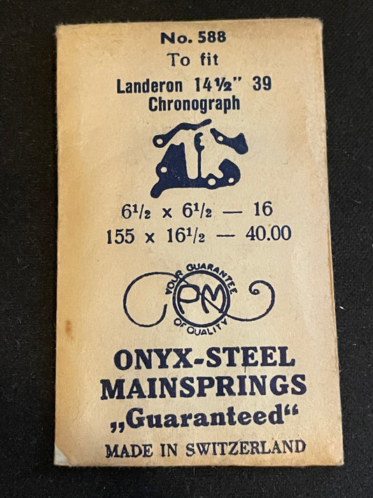 PM Mainspring #588 for Landeron caliber 39 Chronograph - Steel
