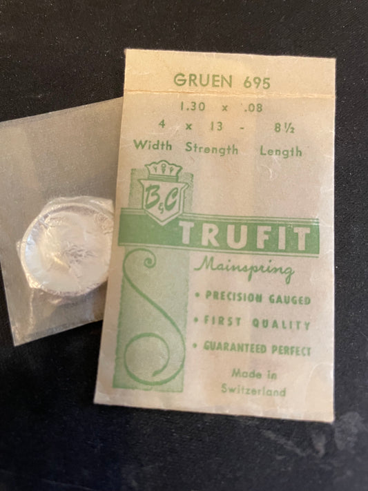 TRUFIT Mainspring for Gruen caliber 695 - Steel