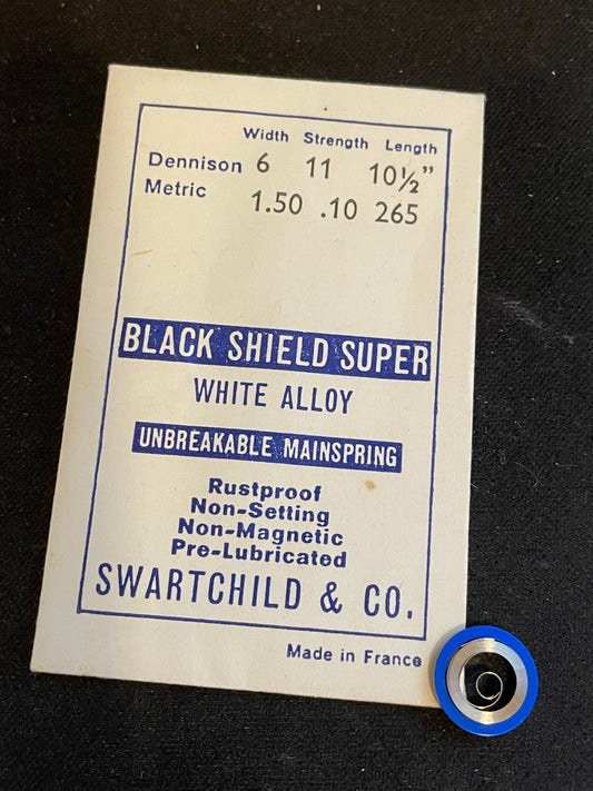 Swartchild Black Shield SUPER Mainspring for Felsa 330P, 331, 332, 334, 340, 345, 347 - Alloy