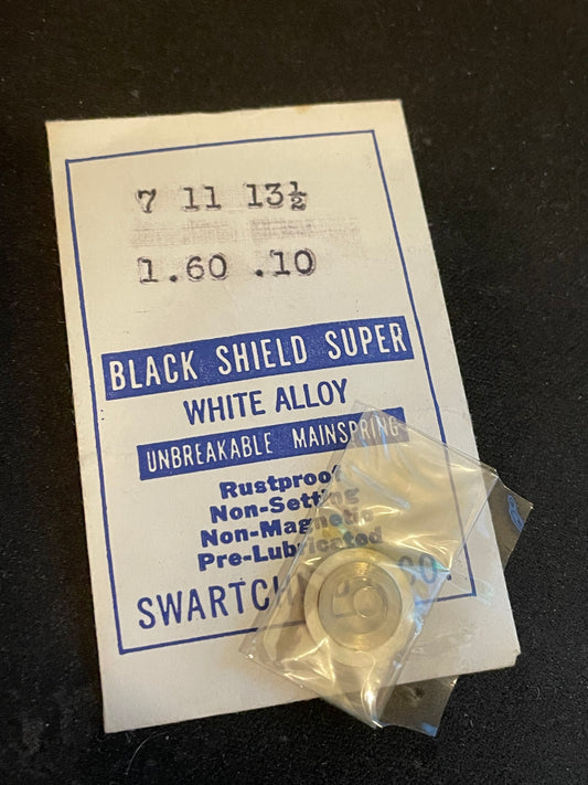 Swartchild Black Shield SUPER Mainspring for Unitas 560 to 576 - Alloy