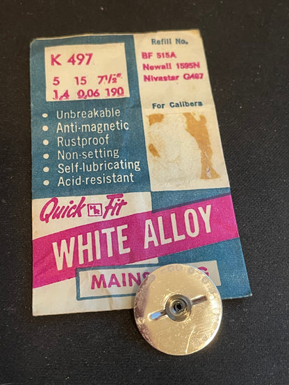 HR Quick Fit Mainspring K497 for Bulova 4AX, Buren 60, AS 1017 - Alloy
