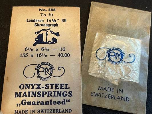 PM Mainspring #588 for Landeron caliber 39 Chronograph - Steel