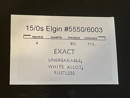 Elgin 15/0s Mainspring No. 5550 / 6003 (EXACT) - Alloy