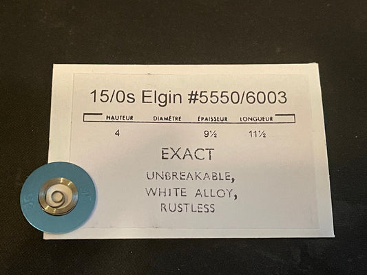 Elgin 15/0s Mainspring No. 5550 / 6003 (EXACT) - Alloy