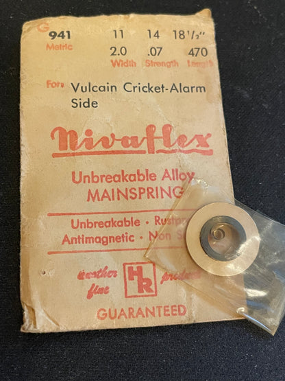 Nivaflex Mainspring G941 for Vulcain caliber 120 Wrist Alarm - Alloy