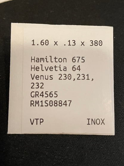 Alloy Mainspring for Hamilton 675, Venus 230, 231, 232, Helvetia 64