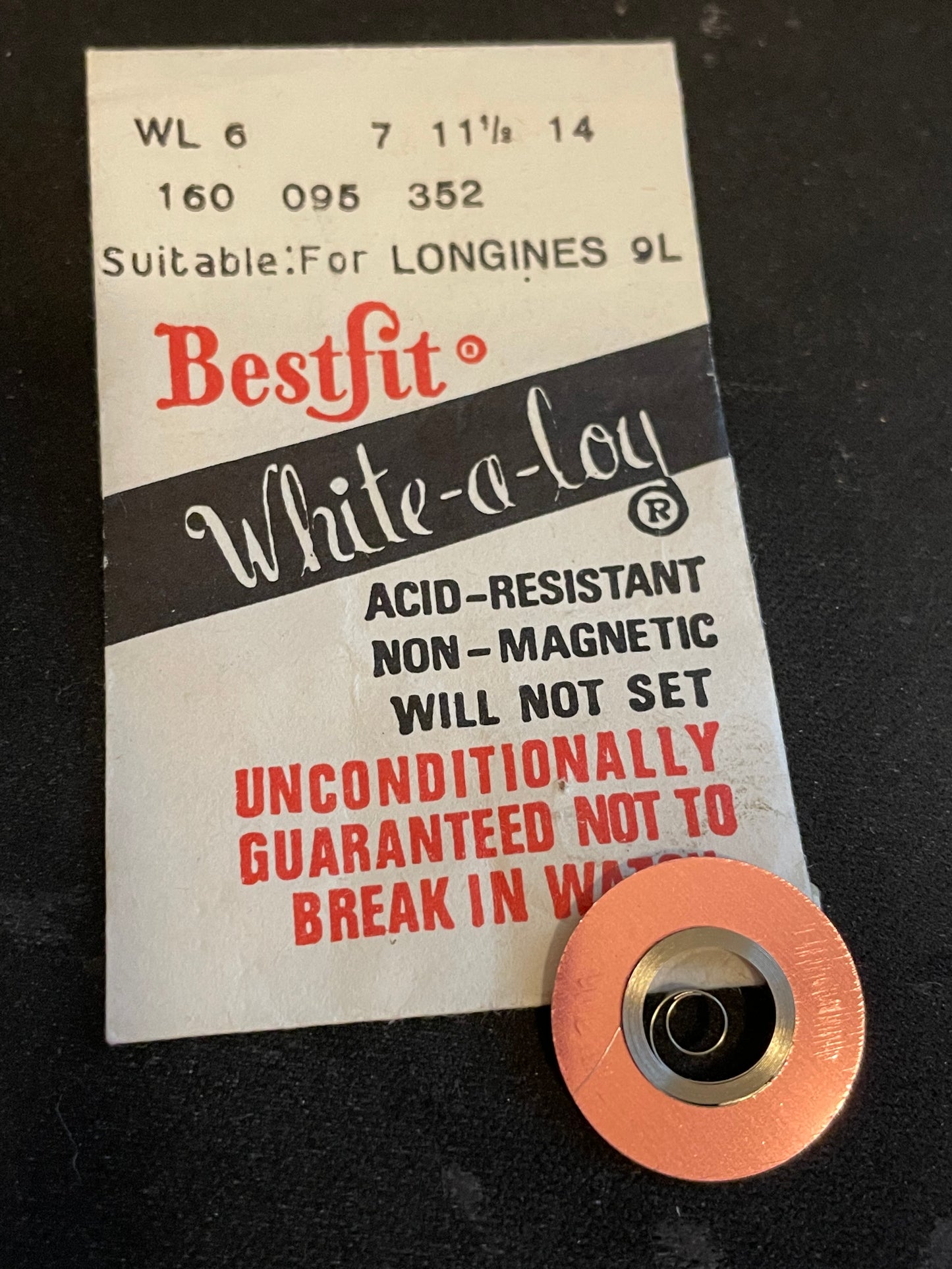 BESTFIT Mainspring WL6 for Longines caliber 9 L - Alloy