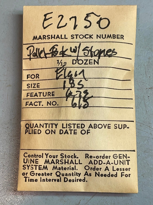 Elgin Factory Pallet Complete, w/ Stones, No. 615 for 18s