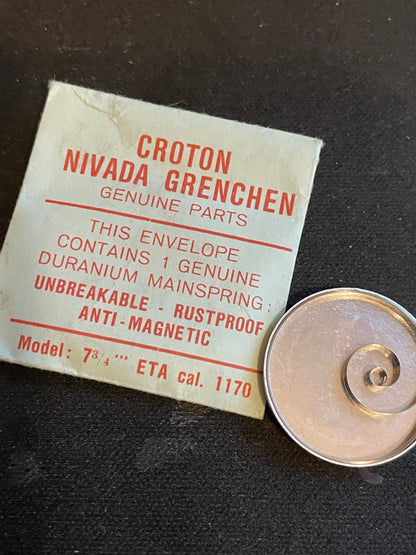 Croton Duranium Alloy Mainspring for ETA caliber 1170