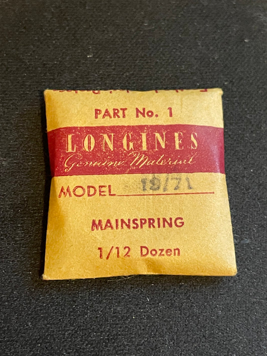 Longines Factory Mainspring for caliber 19/71 - Steel