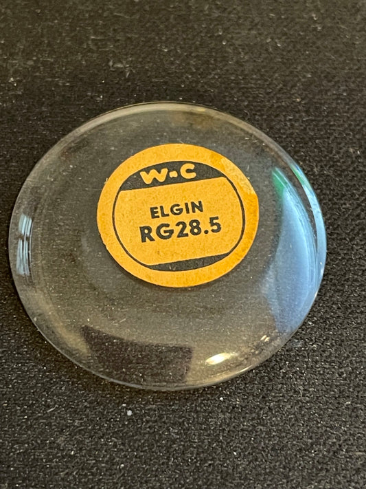 Watch-Craft Round Glass Wrist Watch Crystal for Elgin RG28.5 - NOS