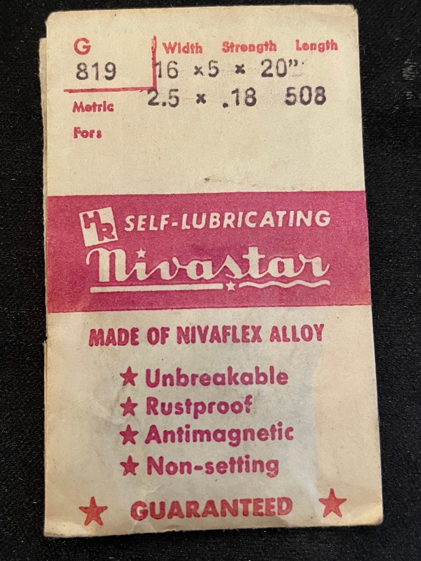 HR Nivastar Mainspring G819 for Unitas caliber 429 - Alloy