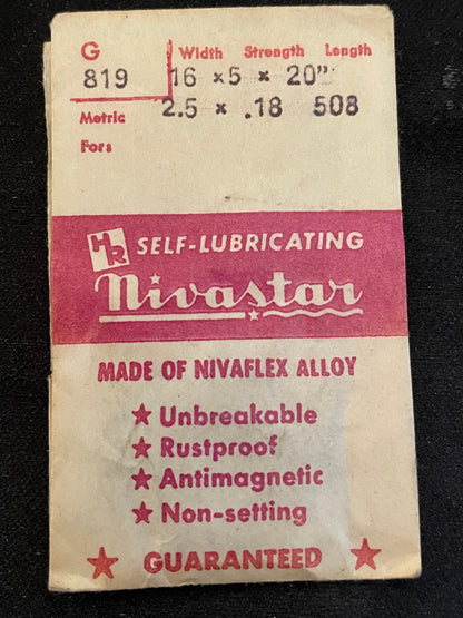 HR Nivastar Mainspring G819 for Unitas caliber 429 - Alloy