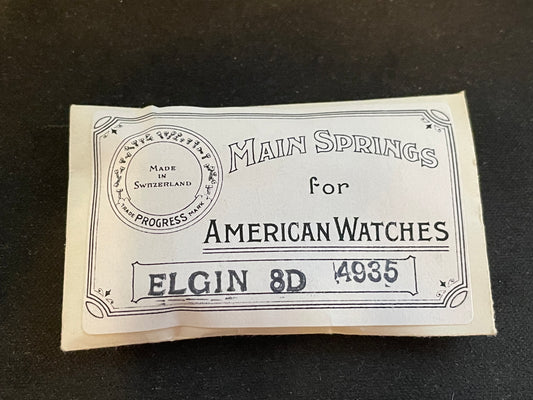 Progress Mainspring for Elgin 22s 8 Day Clocks No. 4935 - Steel