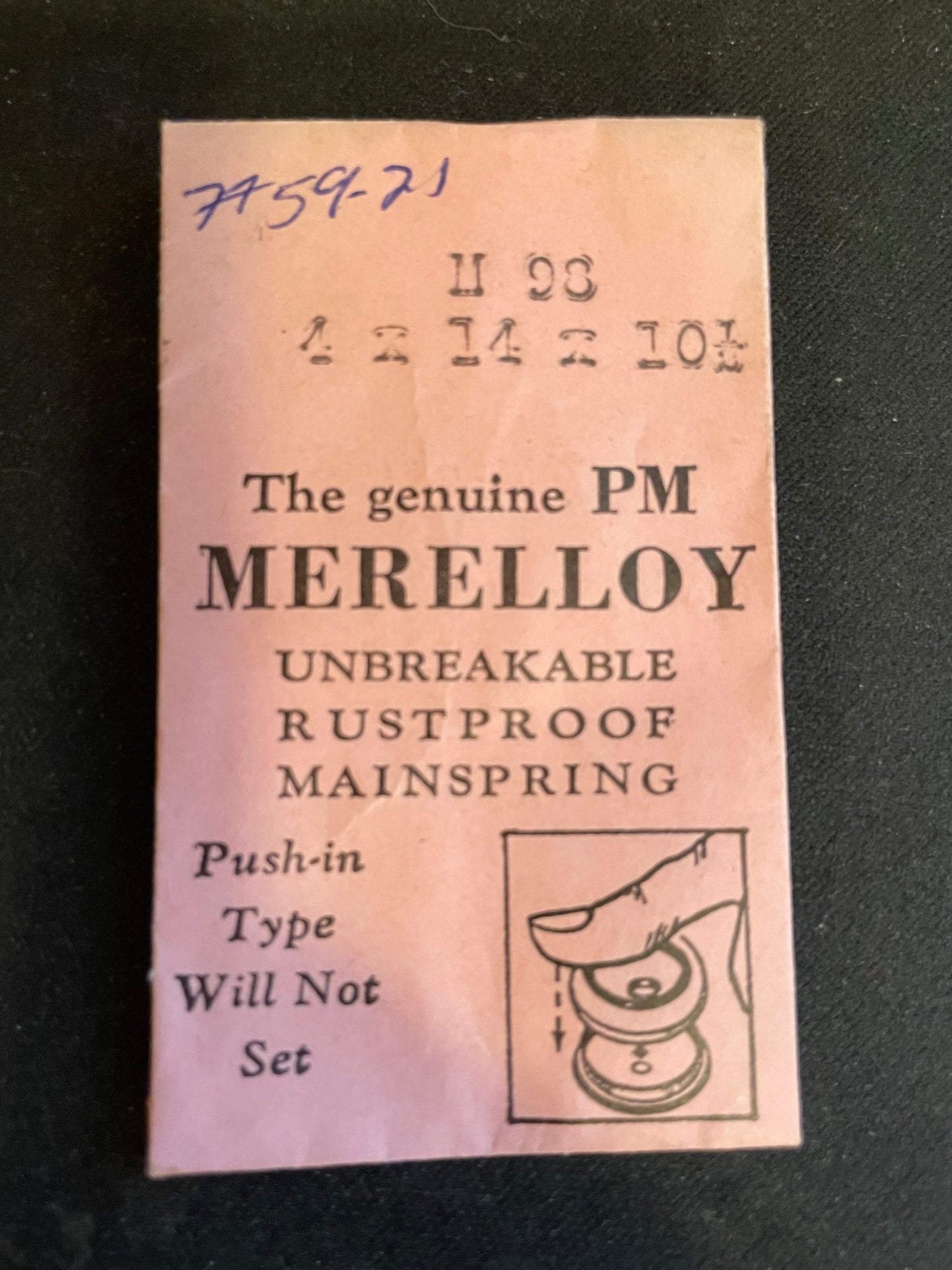 PM Merelloy Mainspring M98 for Font 59, 59N - Alloy