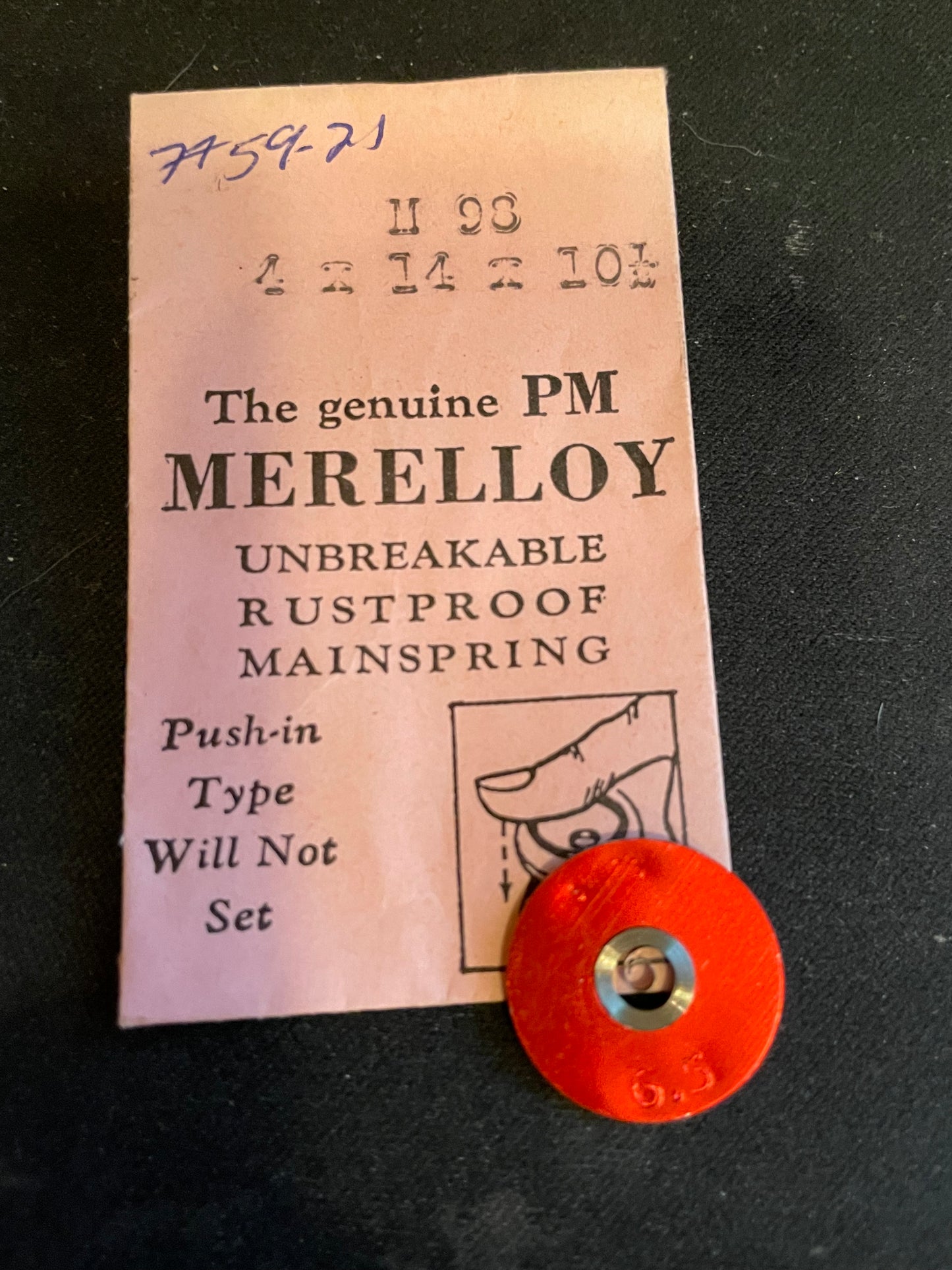 PM Merelloy Mainspring M98 for Font 59, 59N - Alloy