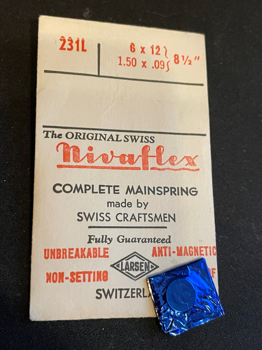 Nivaflex Unbreakable Mainspring 231L for MST caliber 358, Cimier caliber 180 - Alloy