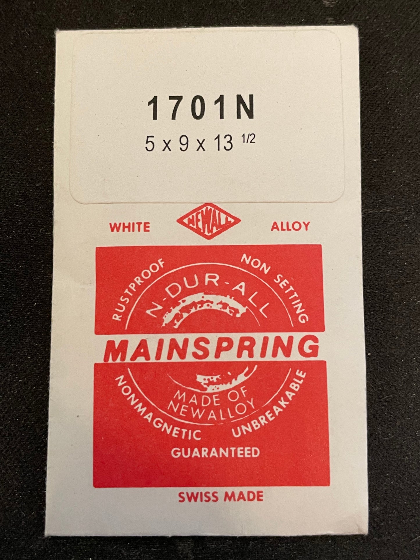 NEWALL Mainspring #1701N for Cyma 484, 486, Oris 654 - Alloy