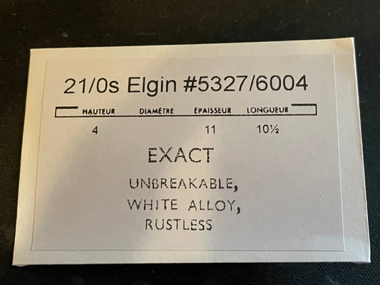 Elgin 21/0s Mainspring No. 5327 / 6004 (EXACT) - Alloy