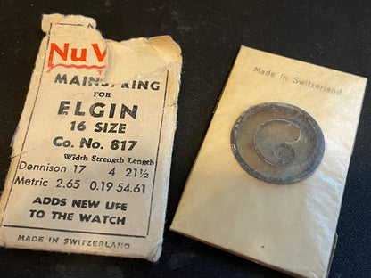 NuVigor Mainspring #83 for Elgin 16s No. Factory No. 817 - Steel