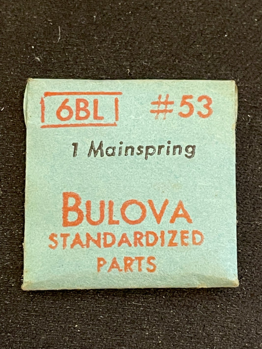Bulova Factory Mainspring for caliber 6BL - Steel