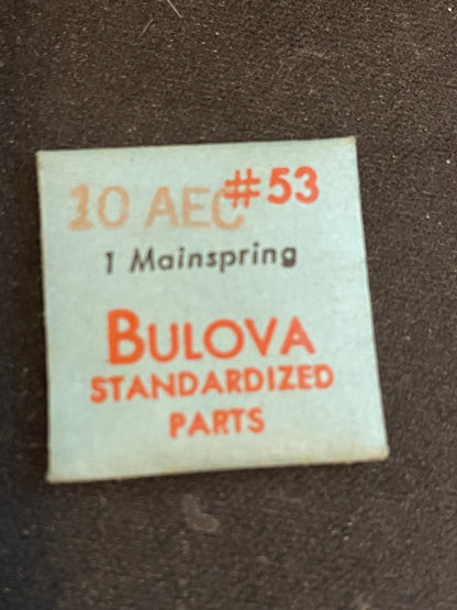 Bulova factory mainspring for caliber 10AEC - Steel