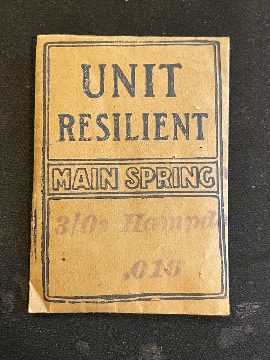 Hampden 3/0s Mainspring No. 9696 Made by Waltham - Steel