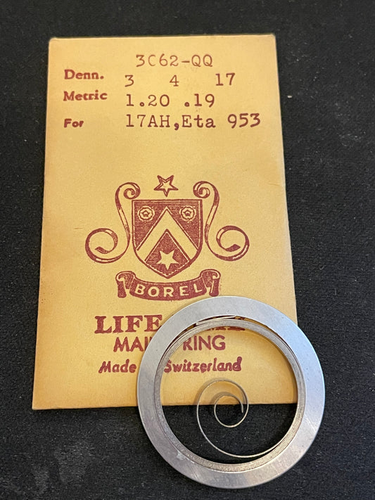 BOREL Mainspring 3062-QQ for ETA caliber 953, Bulova caliber 17AH - Alloy