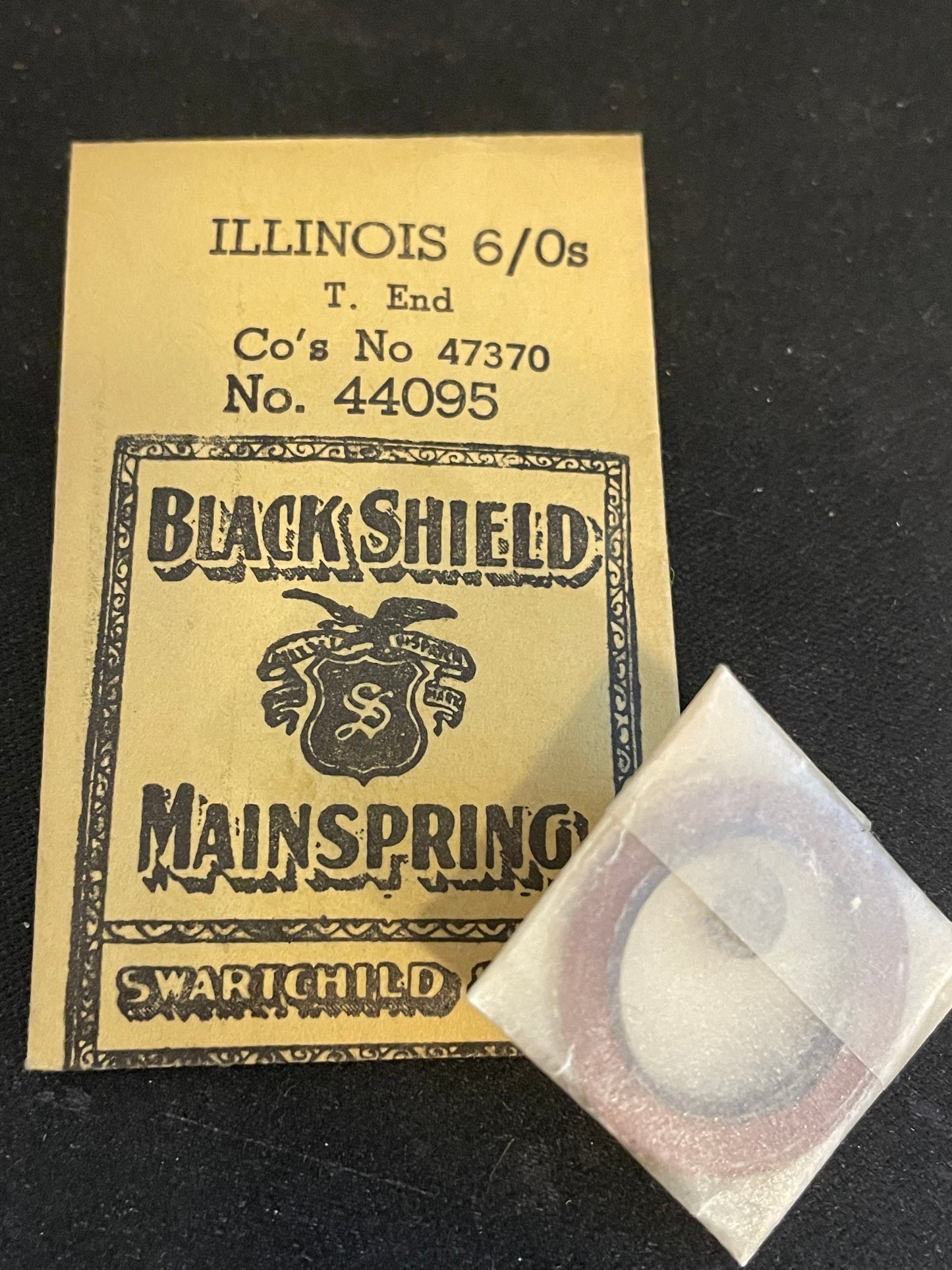 Swartchild Black Shield Mainspring 44095 for Illinois 6/0s No. 47370 - Steel